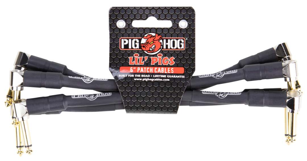 Pig Hog Pig Hog PHLIL6 Lil Pigs Patch Cables. 6" (4 Pack)