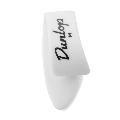 Dunlop Dunlop 9012R Left Hand Thumbpicks White Plastic. Med (12 Pack)