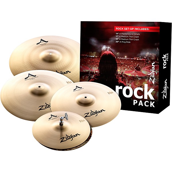 Zildjian Zildjian A Series Rock Cymbal Pack With Free 19" Cymbal
