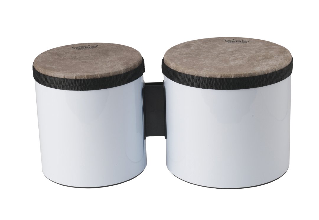 Remo Remo BG-5300-00 Pre-Tuned Bongo Drum. White 6"-7"