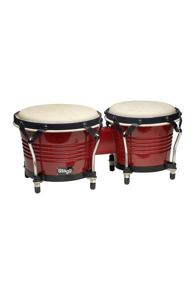 Stagg Stagg BW-200 Latin Wood Bongos - 7.5" X 6.5" - Wild Cherry