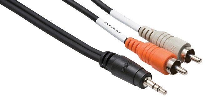 Hosa Hosa CMR-203 Stereo Breakout 3.5mm TRS to Dual RCA. 3'
