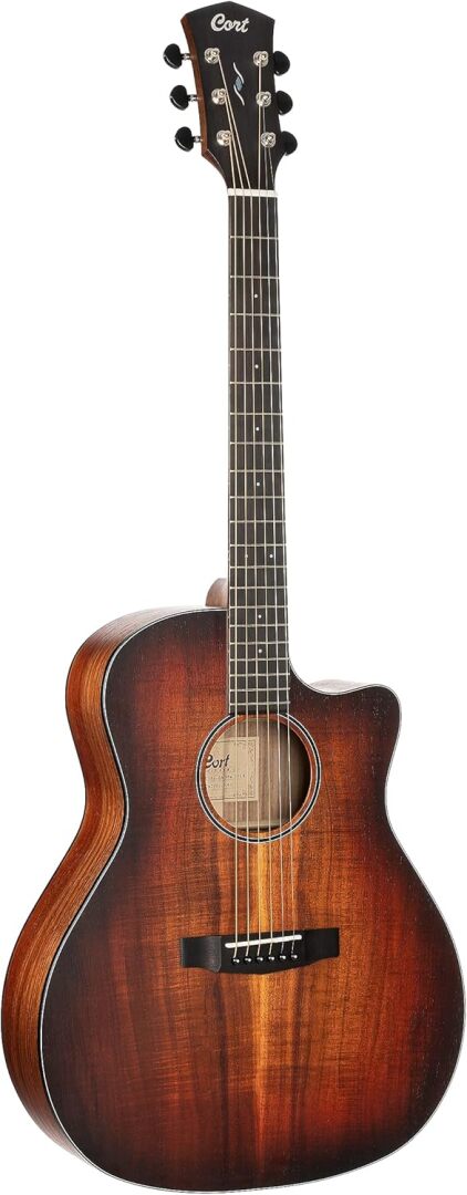 Cort Cort 6 String Acoustic-Electric Guitar, Right, Open Pore Light Burst (