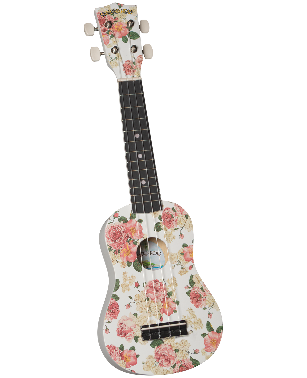 Diamond Head Diamond Head DU-134 Vintage Series Soprano Ukulele - White Floral