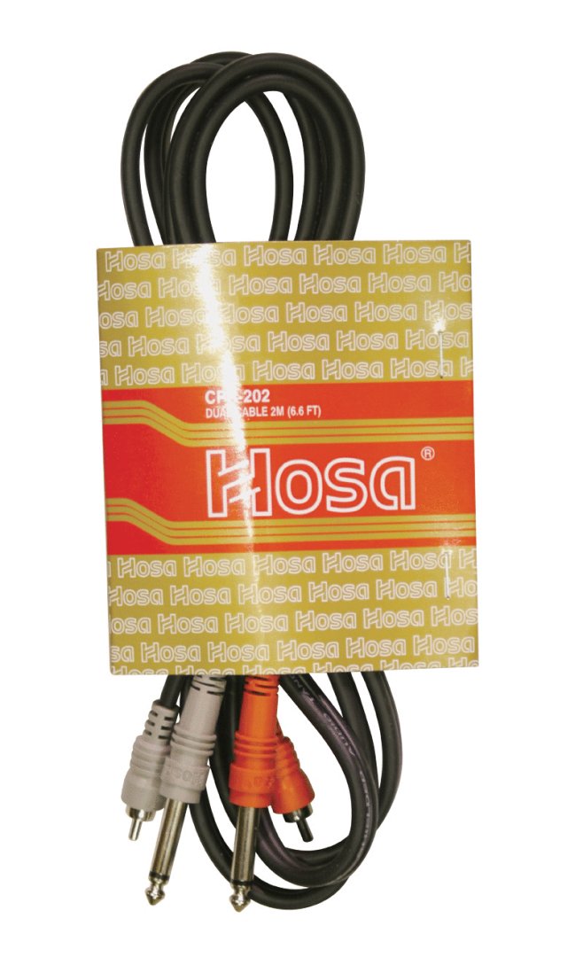 Hosa Hosa CPR-202 Stereo Interconnect Dual 1/4" TS to Dual RCA. 2m