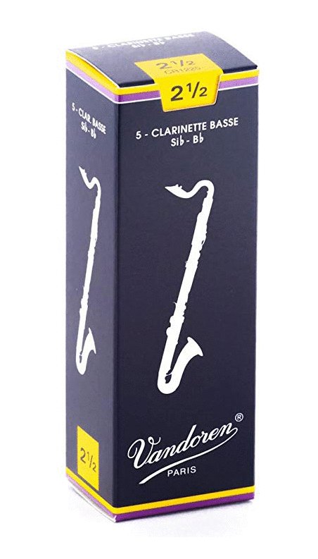 Vandoren Vandoren CR1225 Bass Clarinet Traditional Reeds Strength #2.5. (Box of