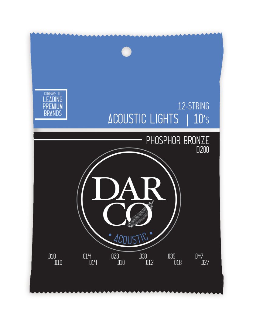 Martin Martin D200 Darco Acoustic 92/8 Phosphor Bronze Light (12 String) Guit
