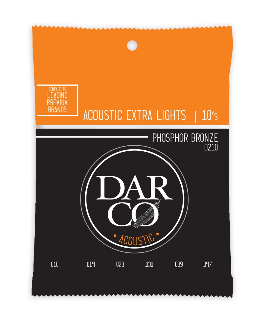 Martin Martin D210 Darco Acoustic 92/8 Phosphor Bronze Extra Light Guitar Str