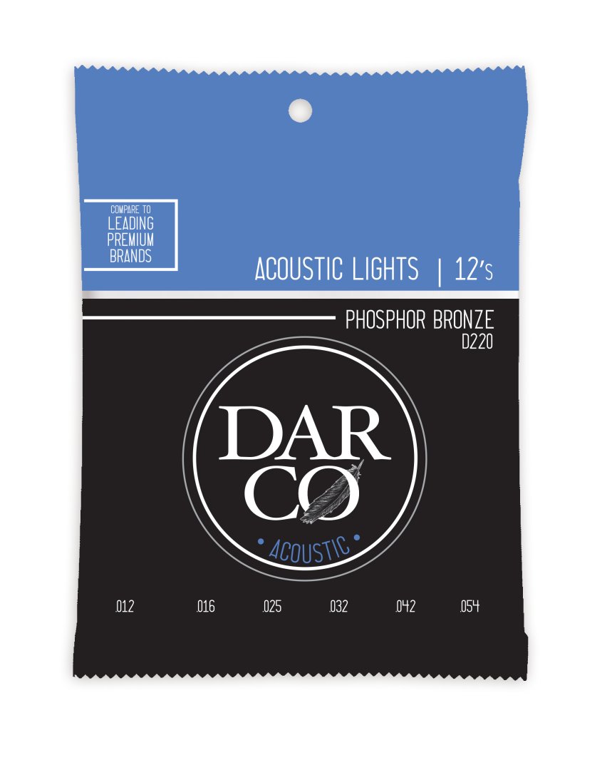 Martin Martin D220 Darco Acoustic 98/2 Phosphor Bronze Light Guitar Strings.