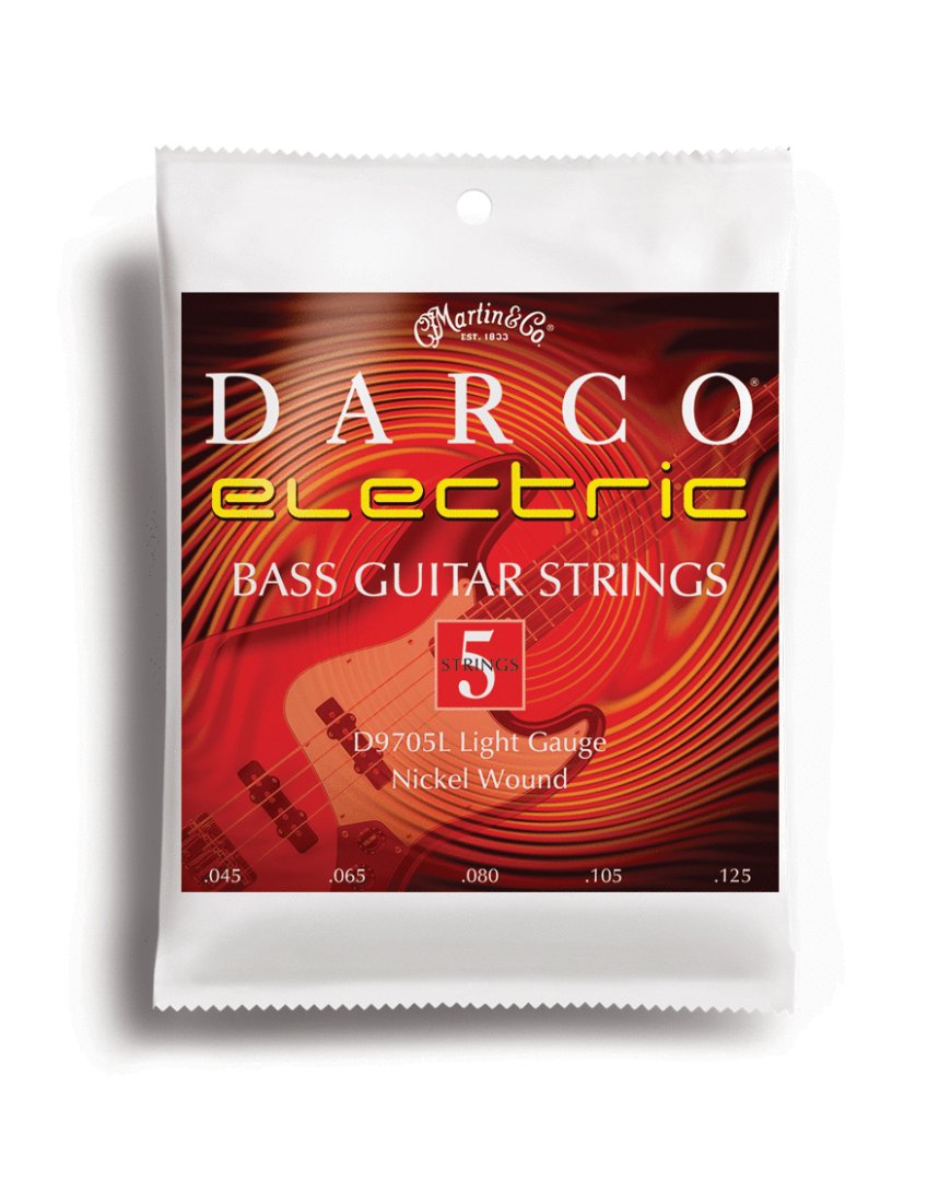 Martin Martin D9750 Darco Electric Light (5 String) Bass Strings. 45-130