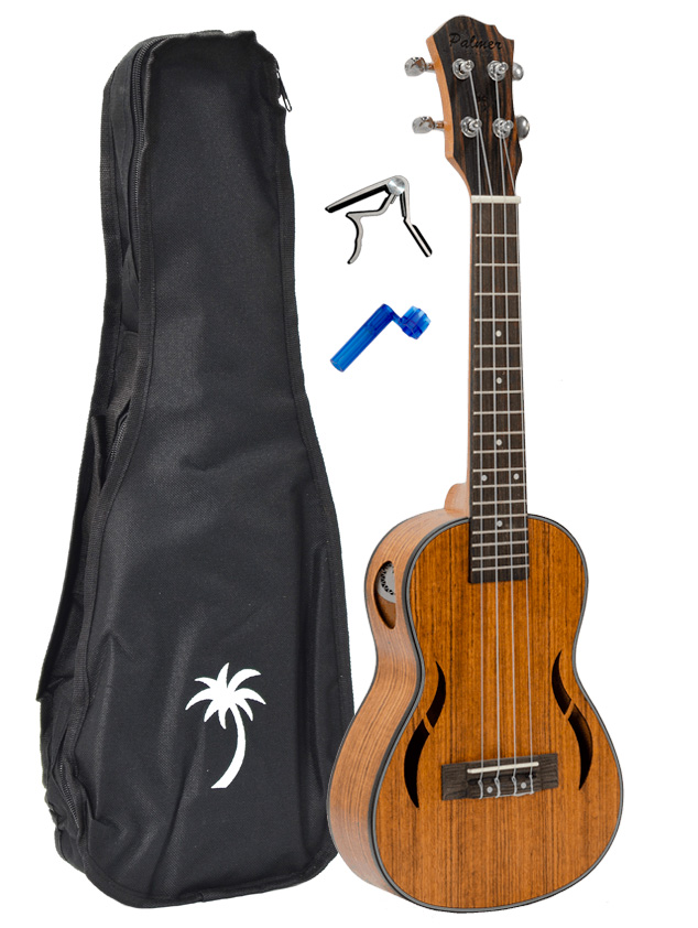 Palmer Palmer DAMIAN Concert Ukulele w/Epaulet Soundholes + Value Pack: Capo,