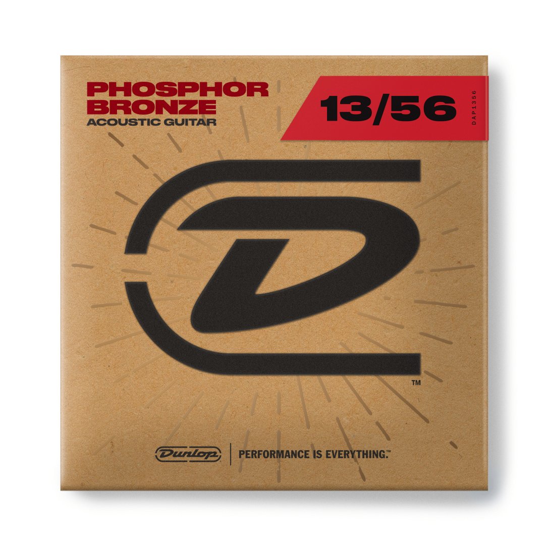 Dunlop Dunlop DAP1356 Phosphor Bronze Acoustic Guitar Strings. 13-56