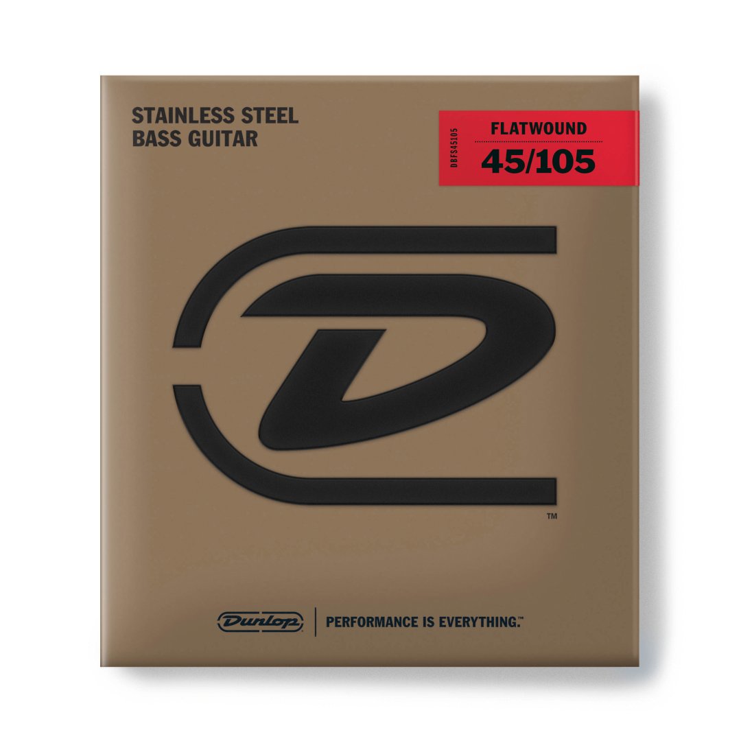 Dunlop Dunlop DBFS45105 Flatwound Stainless Steel Bass Strings. 45-105