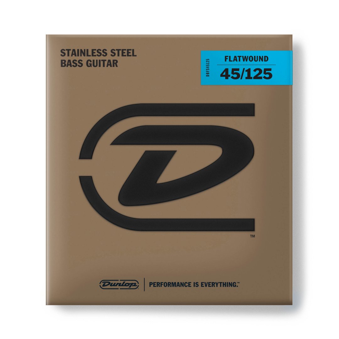 Dunlop Dunlop DBFS45125 Flatwound Stainless Steel Bass Strings (5 String). 45