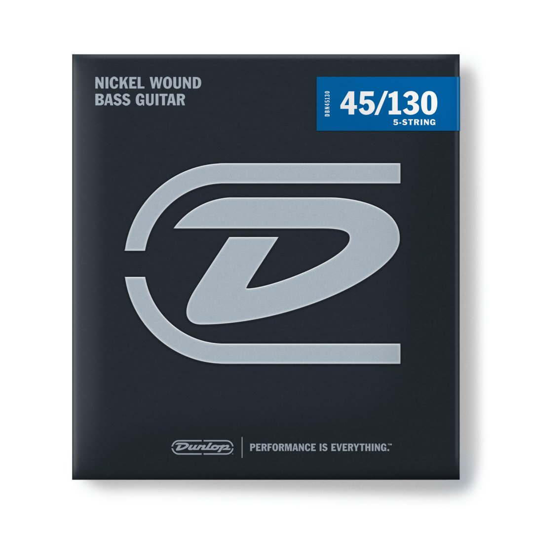 Dunlop Dunlop DBN45130 Nickel Wound Bass Strings (5 String). 45-130