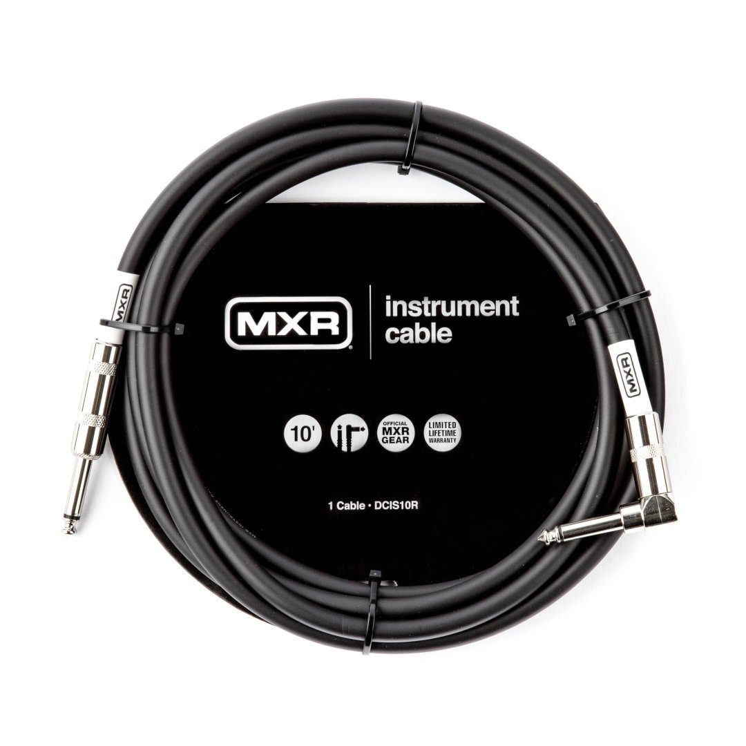 MXR MXR DCIS10R Standard Instrument Cable. Straight to Right Angle 10'