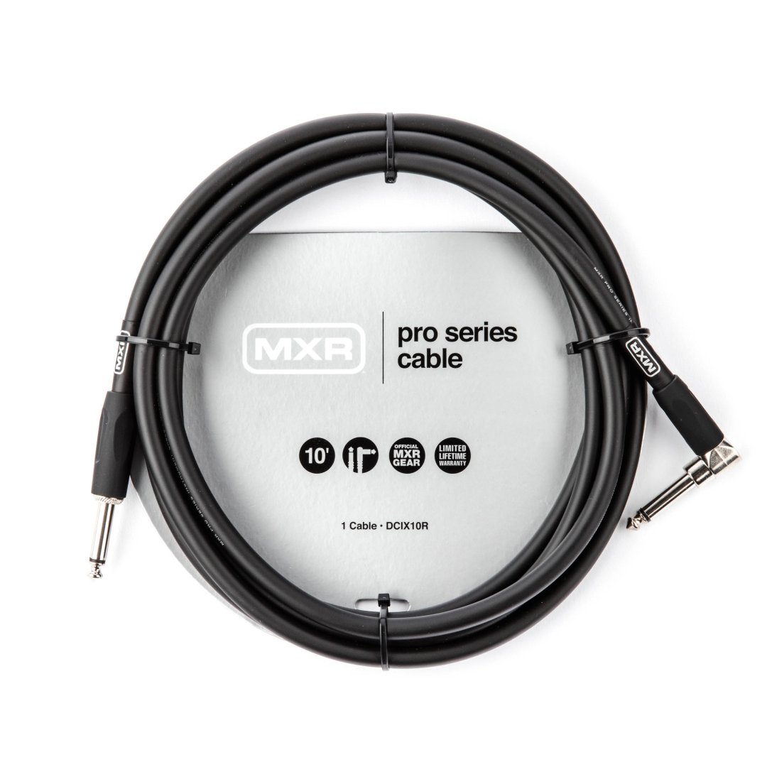 MXR MXR DCIX10R Pro Series Instrument Cable. Straight to Right Angle 10'