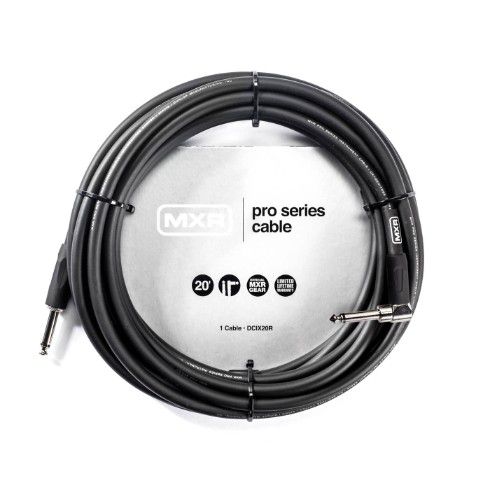 MXR MXR DCIX20R Pro Series Instrument Cable. Straight to Right Angle 20'