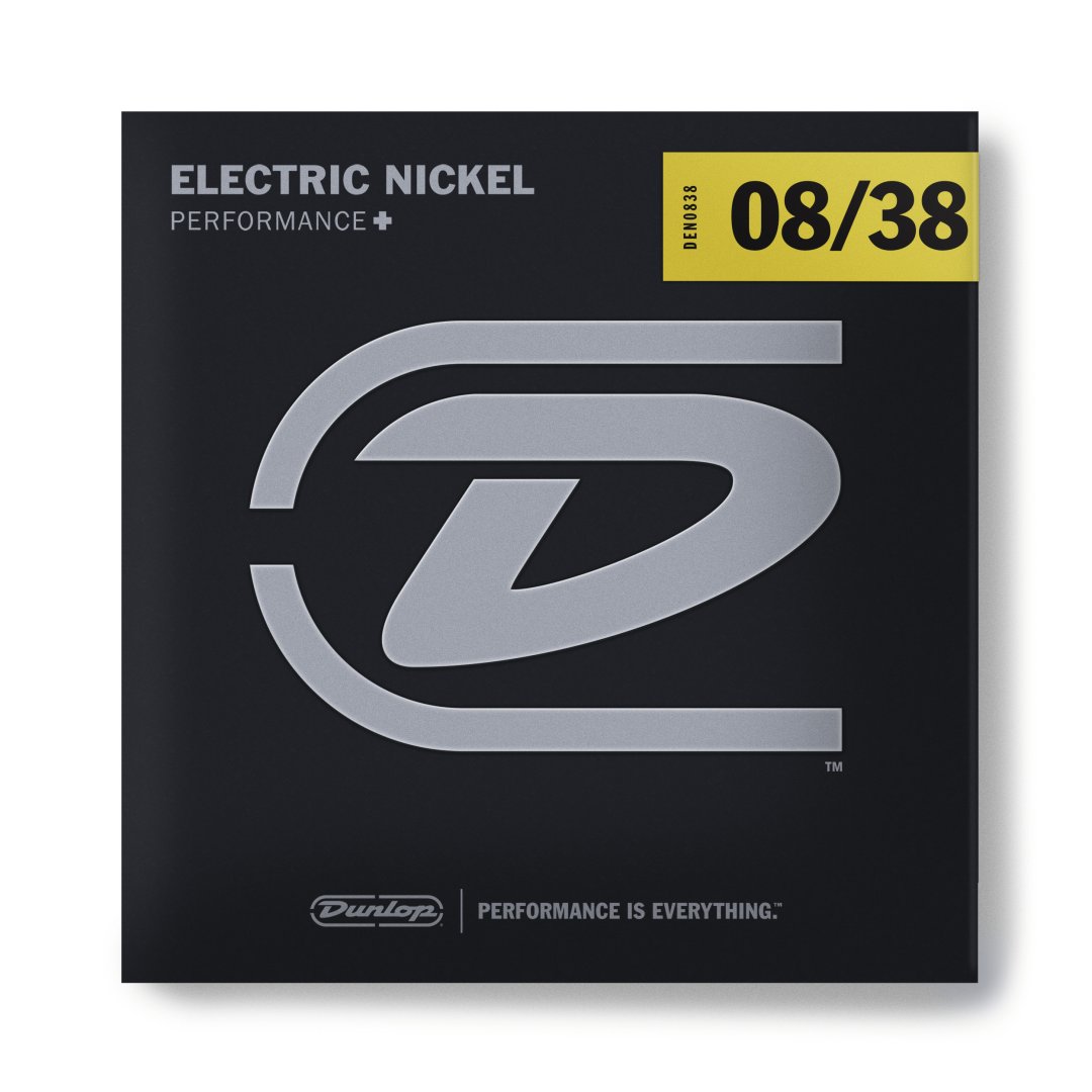Dunlop Dunlop DEN0838 Performance+ Nickel Wound Electric Guitar Strings. 8-38