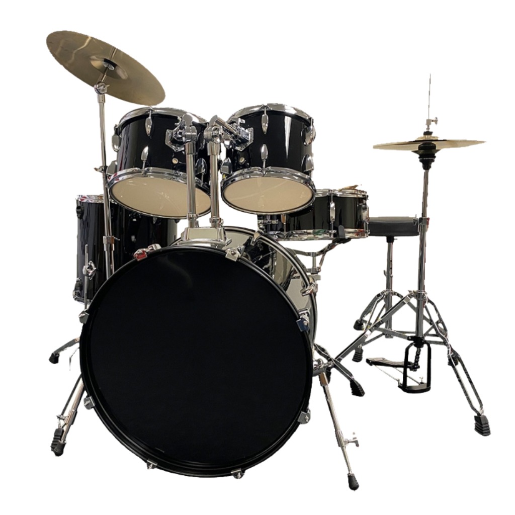 Perfekt Gear Perfekt Gear Full Size Complete Drum Set Black