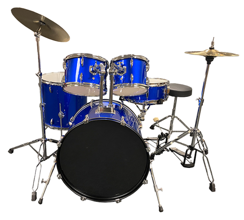 Perfekt Gear Perfekt Gear Full Size Complete Drum Set Blue