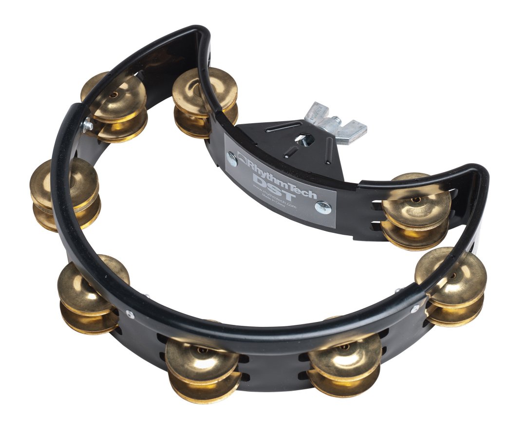 Rhythm Tech Rhythm Tech DST11 Drum Set Tambourine. Black with Brass Jingles