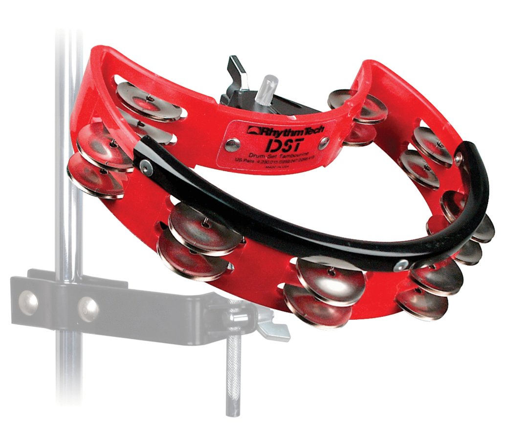 Rhythm Tech Rhythm Tech DST30 Drum Set Tambourine. Red with Nickel Jingles