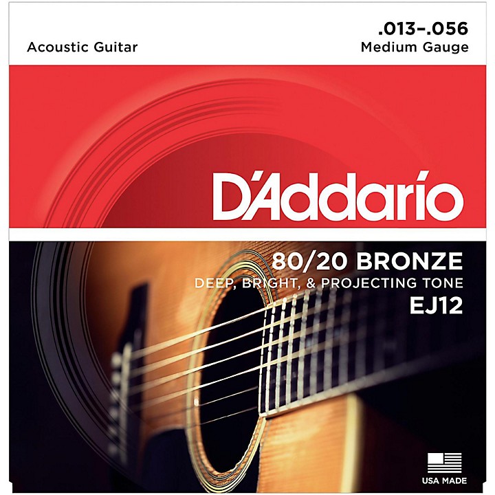 D'Addario D'Addario EJ12 80/20 Bronze Medium Acoustic Guitar Strings