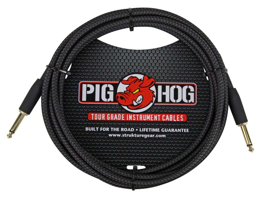 Pig Hog Pig Hog PCH10 Instrument Cable. 10' - Black Woven