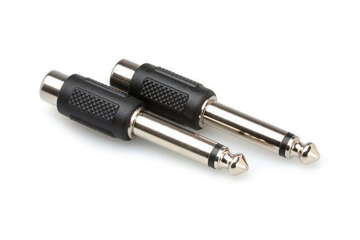 Hosa Hosa GPR-101 Adaptor RCA to 1/14" TS. (2 Pack)