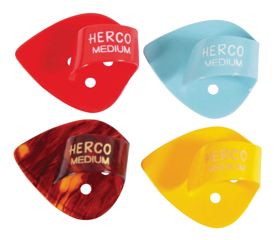 Herco Herco HE112 Flat Thumbpicks. Medium (24 Pack)