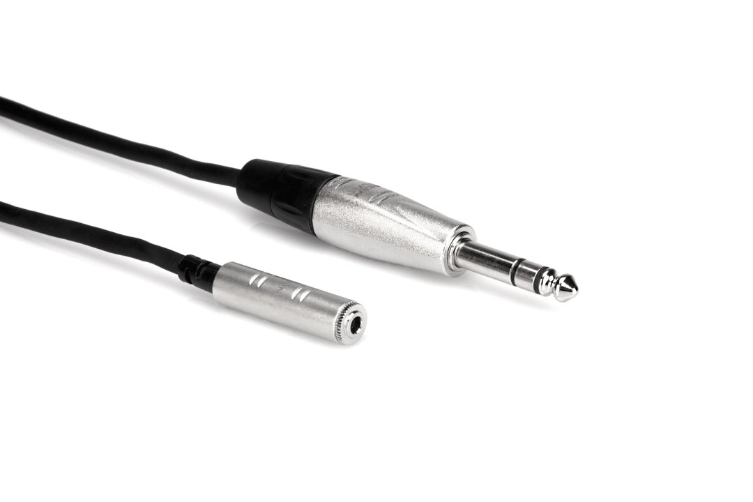 Hosa Hosa HXMS-010 Pro Headphone Adaptor Cable REAN 3.5mm TRS to 1/4" TRS.
