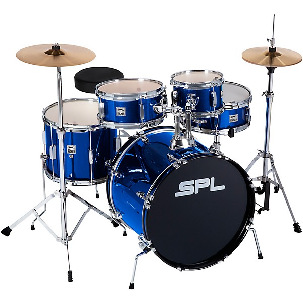Sound Percussion Labs Sound Percussion Labs Junior Kicker 5-Piece Drum Set Metallic Blue