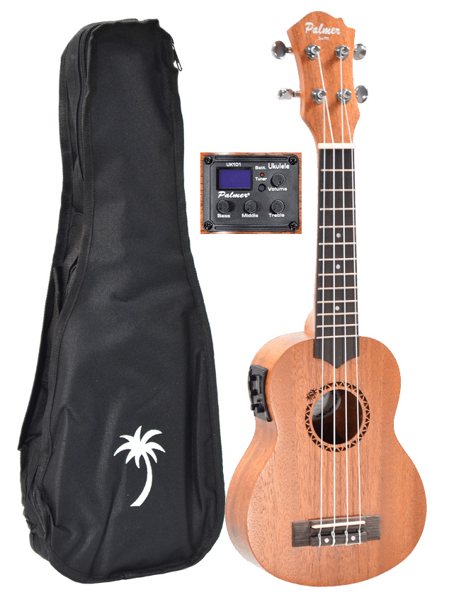 Palmer Soprano Ukulele w/pickup, Mahogany Top back and sides - W/BAG!