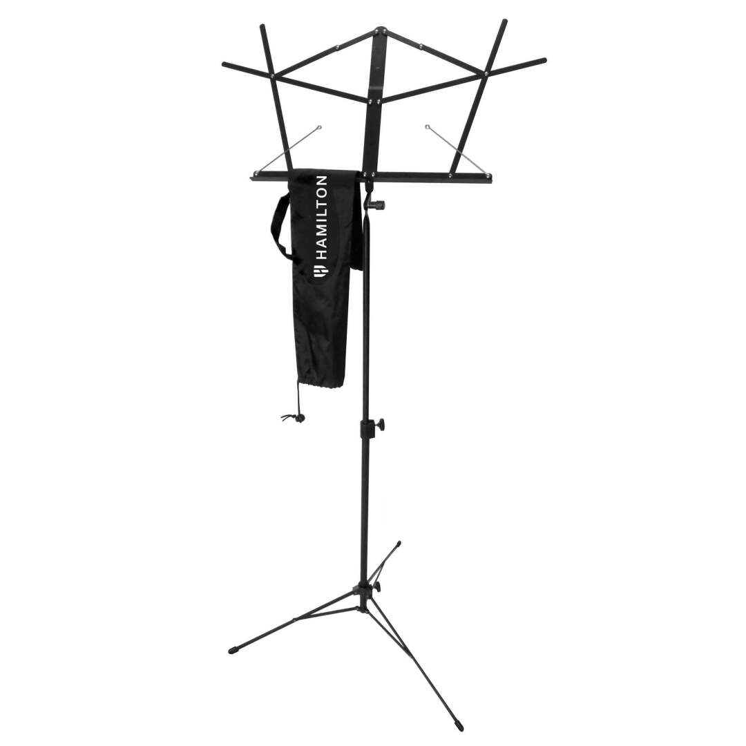 Hamilton Hamilton Deluxe Black Folding Music Stand with Bag