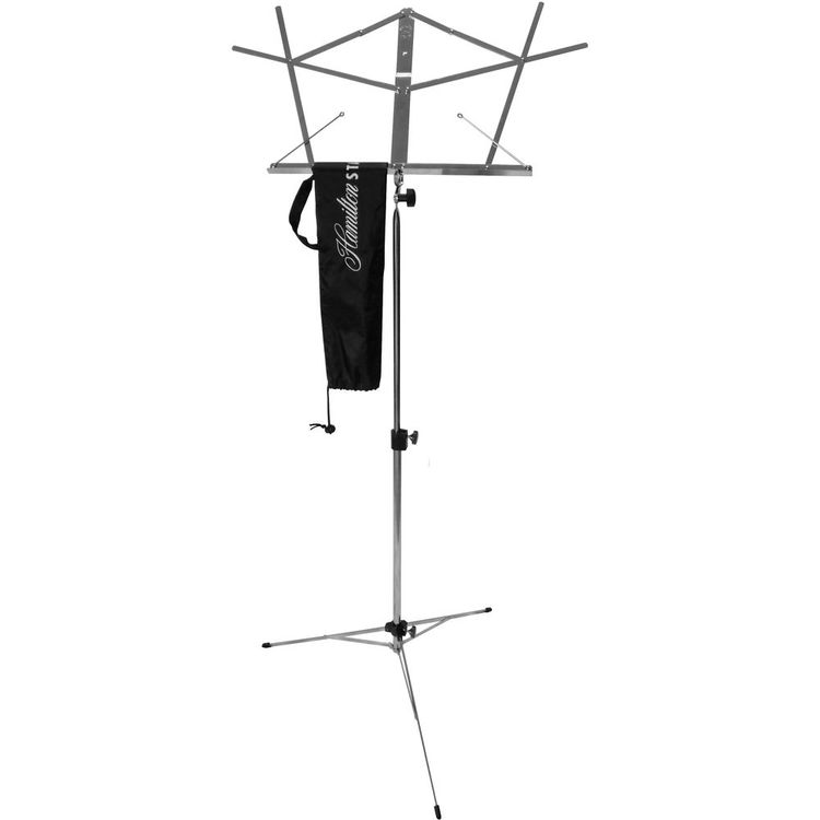 Hamilton Hamilton Dlx Folding Music Stand w/Bag - Chrome