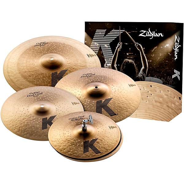 Zildjian Zildjian K Custom Dark Cymbal Pack With Free 18" Crash