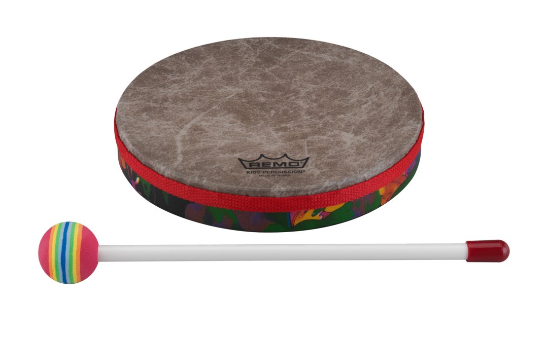 Remo Remo KD-0208-01 Kids Percussion Frame Drum. Fabric Rain Forest 8"
