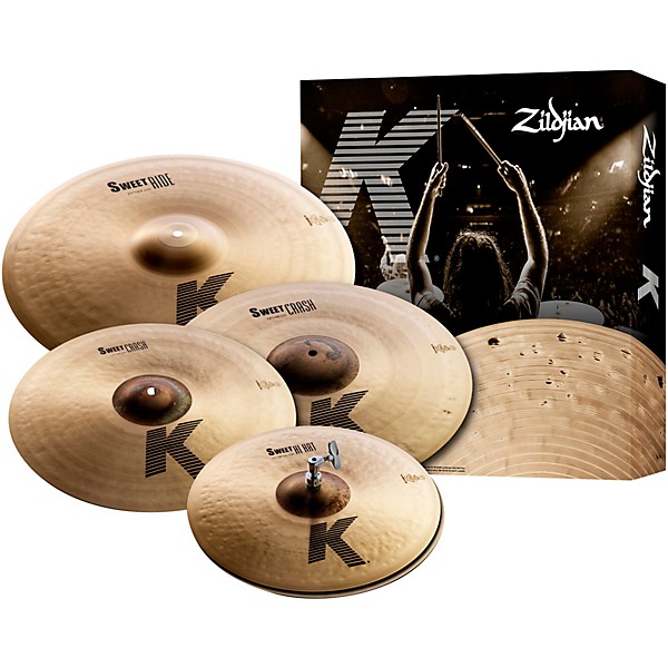 Zildjian Zildjian K Sweet Cymbal Pack, 15", 17", 19", 21" With Free 19" Crash
