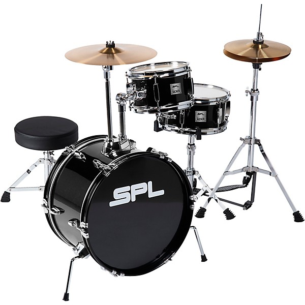 Sound Percussion Labs Sound Percussion Labs Lil' Kicker 3-Piece Junior Drum Set Metallic Bk