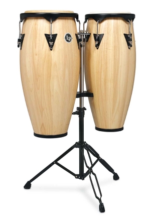 LP Lp City Series 10-inch And 11-inch Conga Set With Double Stand - Natur