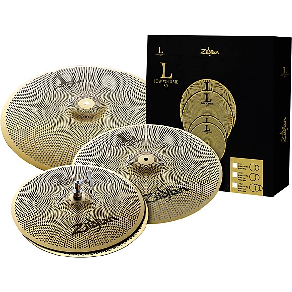 Zildjian Zildjian L80 Series LV468 Low Volume Cymbal Pack With Free 16" Crash