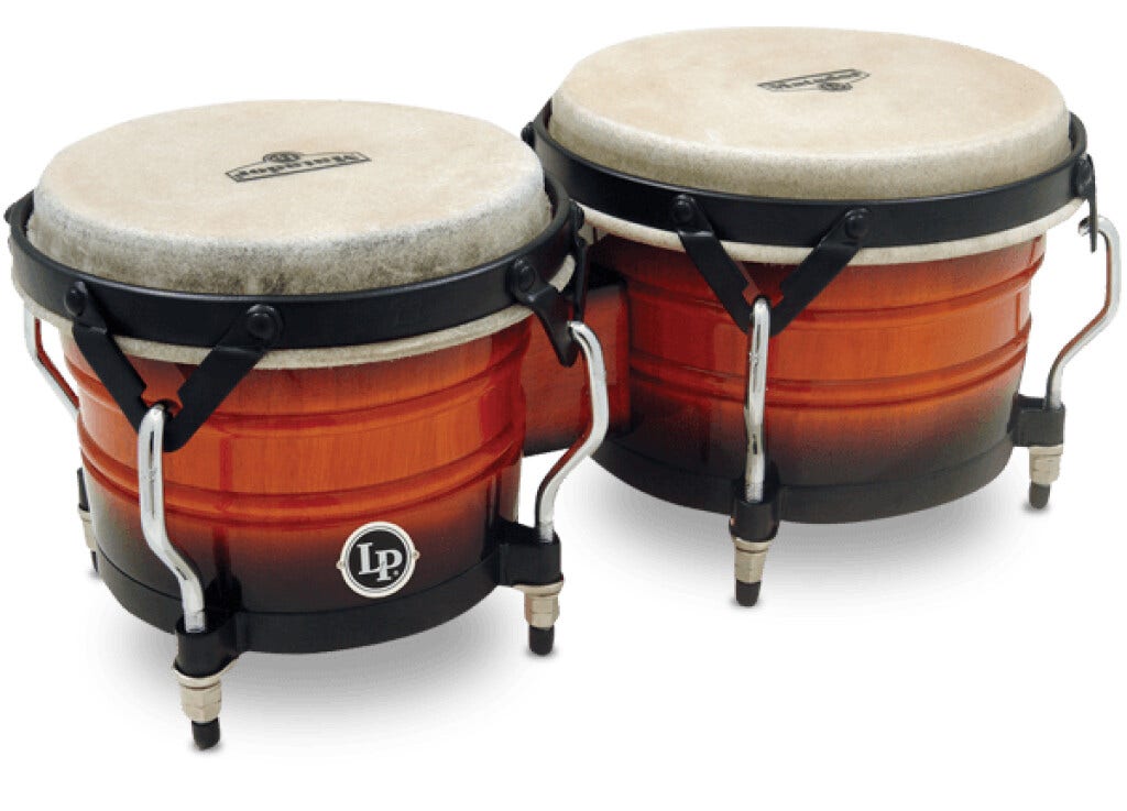 LP Latin Percussion Matador Custom Series M301-VSB Bongos, Vintage Sunbur