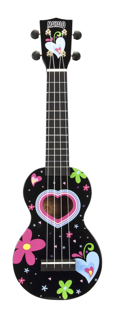 Mahalo Mahalo MA1-HEBK Art Soprano Ukulele. Heart Graphic