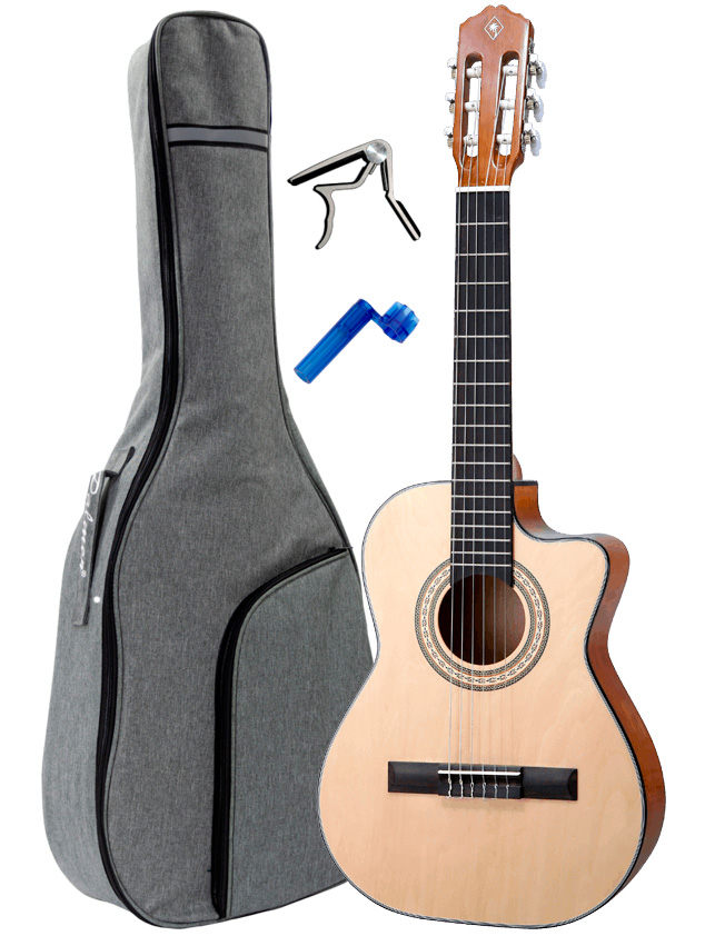 Palmer Palmer MARINA Requinto + Value Pack: Capo, String Winder and Gig Bag.