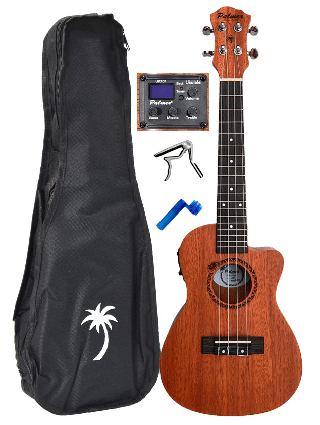 Palmer Palmer MAUI CE Concert Ukulele + Value Pack: Capo, String Winder and G