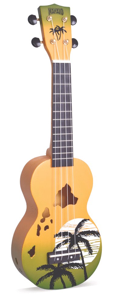Mahalo Mahalo MD1-HAGNB Hawaii Soprano Ukulele. Green Burst