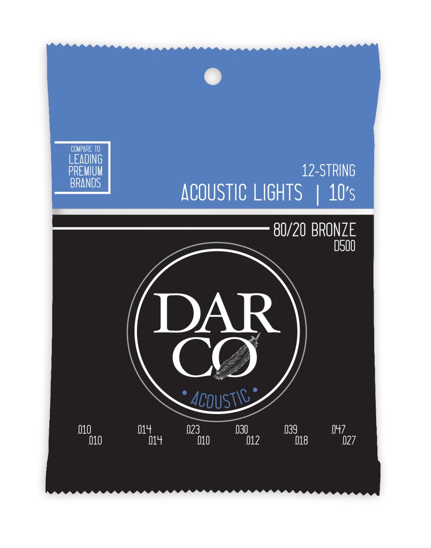 Martin Martin D500 Darco Acoustic 80/20 Bronze Light (12 String) Guitar Strin