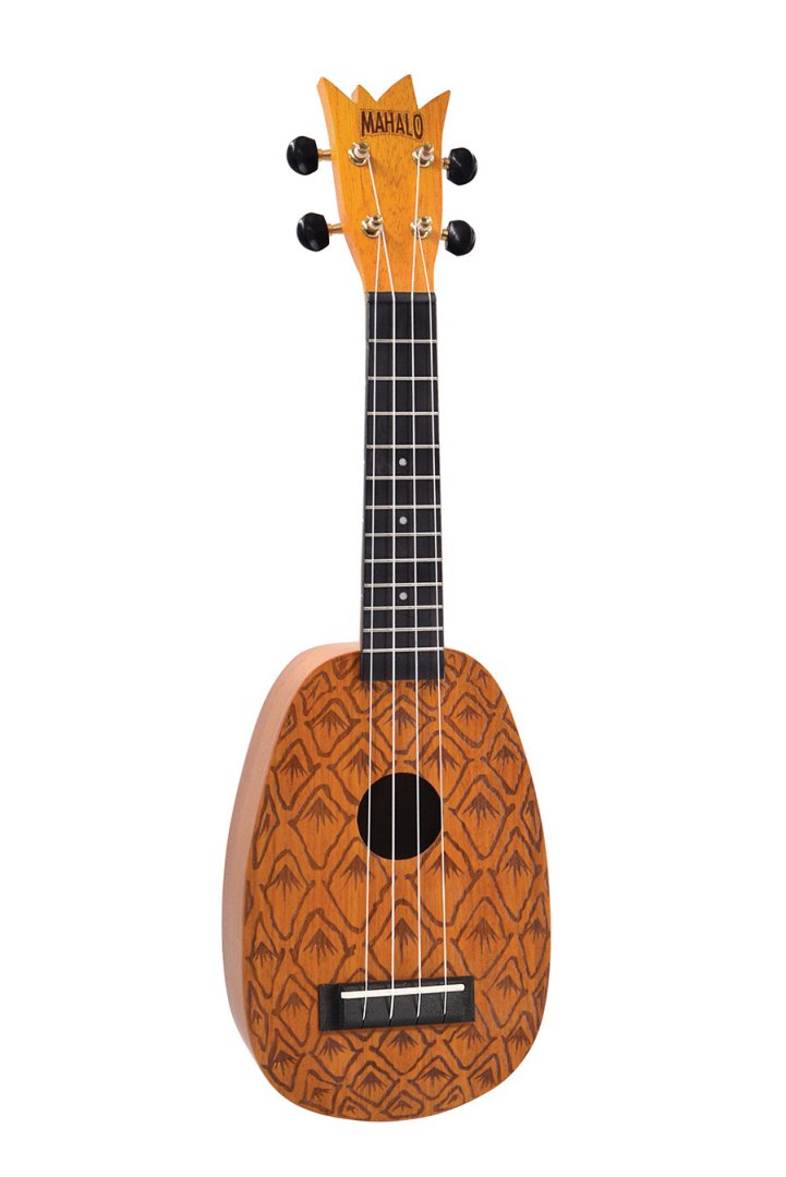 Mahalo Mahalo ME1-P Pineapple Soprano Ukulele. Laser Engraved