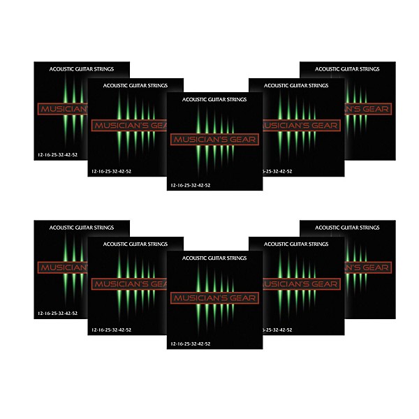 Musician's Gear Musician's Gear Acoustic 12 80/20 Bronze Acoustic Guitar Strings 10-Pa
